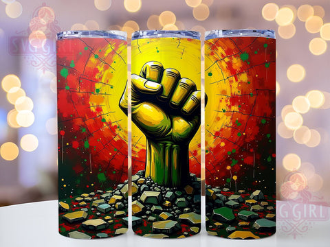 Black History Celebration 20oz Tumbler, 20oz Sublimation Wrap, African American Heritage Gift, Cultural Awareness Tumbler, Inspirational Tumbler Design, Black History Gift Sublimation SvggirlplusArt 