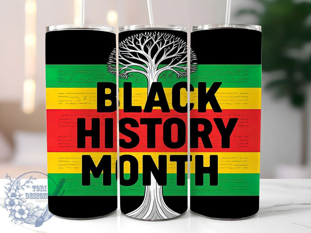 Black History Cultural Pride 20oz Tumbler, 20oz Sublimation, African American Pride, Cultural Heritage Gift, Inspirational Drinkware, Black History Gift, Custom Tumblers Sublimation ToriDesigns 