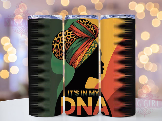 Black History DNA Pride Tumbler, Black History Month Wrap, African American Pride Cup, 20oz Sublimation Wrap, Cultural Heritage Tumbler, Afrocentric Empowerment Cup, Strong Black Identity Wrap Sublimation SvggirlplusArt 