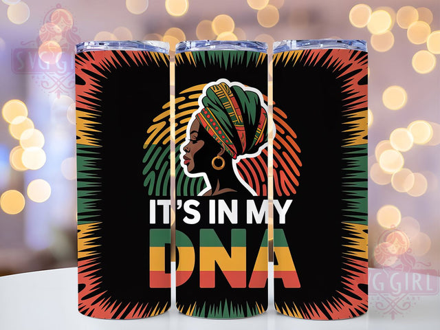 Black History DNA Pride Tumbler, Black History Month Wrap, African American Pride Cup, 20oz Sublimation Wrap, Cultural Heritage Tumbler, Afrocentric Empowerment Cup, Strong Black Identity Wrap Sublimation SvggirlplusArt 