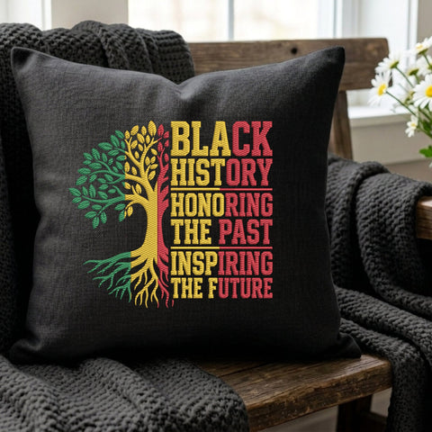 Black History Embroidery Design – Honoring the Past Inspiring the Future Tree of Life Black History Month Machine Embroidery File Embroidery/Applique DESIGNS PatternFeed8 