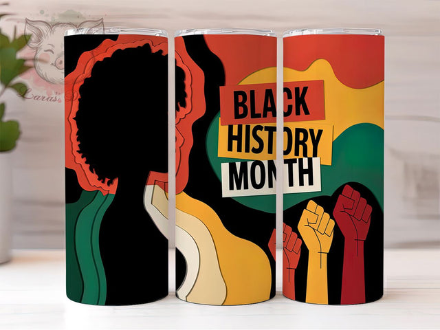Black History Heritage 20oz Tumbler, African American Heritage, 20oz Sublimation, Cultural Pride Drinkware, Historical Awareness Gift, Diversity Celebration Tumbler Sublimation Lara' s Designs 