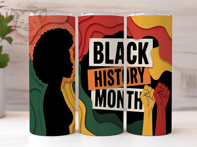 Black History Heritage 20oz Tumbler, African American Heritage, 20oz Sublimation, Cultural Pride Drinkware, Historical Awareness Gift, Diversity Celebration Tumbler Sublimation Lara' s Designs 