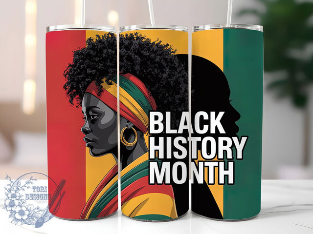 Black History Heritage Tumbler, African American Tumbler, Cultural 20oz Wrap, Sublimation Design, Stylish Gift Idea, Heritage Wrap, Black Pride Tumbler Sublimation ToriDesigns 