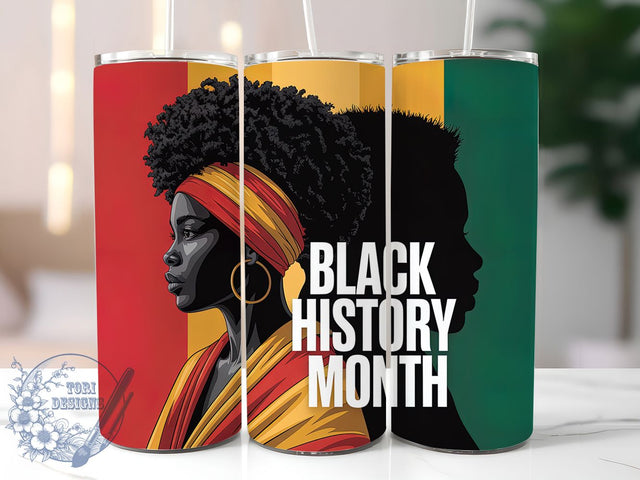 Black History Heritage Tumbler, African American Tumbler, Cultural 20oz Wrap, Sublimation Design, Stylish Gift Idea, Heritage Wrap, Black Pride Tumbler Sublimation ToriDesigns 