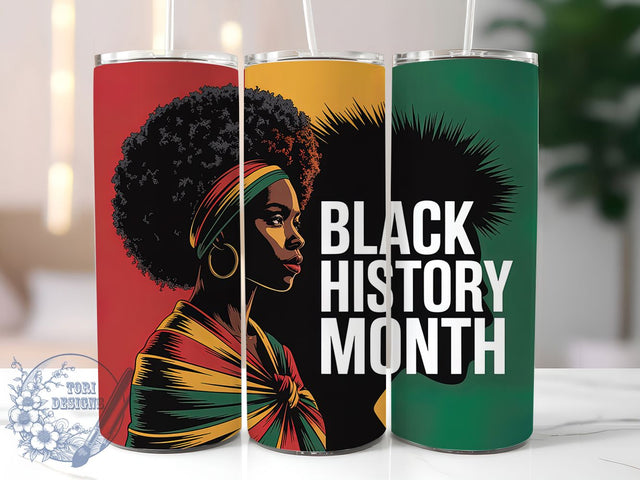 Black History Heritage Tumbler, African American Tumbler, Cultural 20oz Wrap, Sublimation Design, Stylish Gift Idea, Heritage Wrap, Black Pride Tumbler Sublimation ToriDesigns 