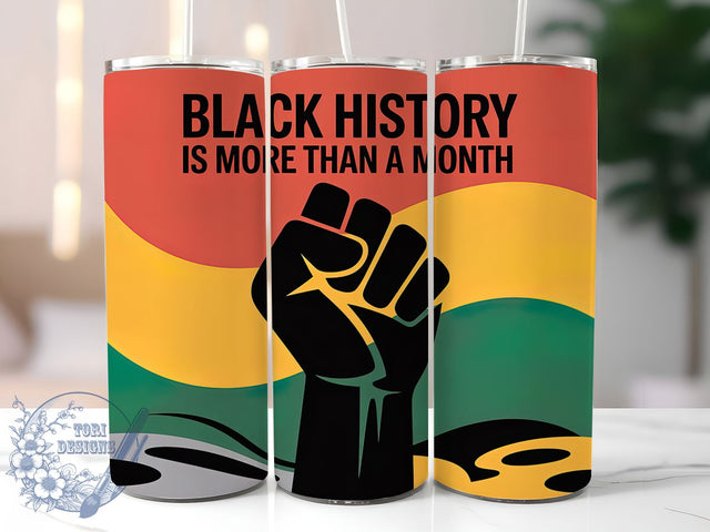 Black History Inspired Tumbler, African American Pride Wrap, Cultural Heritage Cup, 20oz Sublimation Wrap, Afrocentric Empowerment Tumbler, Strong Black Identity Cup, Inspirational Heritage Wrap Sublimation ToriDesigns 
