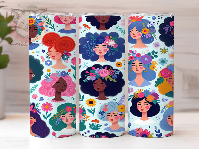 Black History Melanin Queen Tumbler, Melanin Queen Wrap, Afrocentric Pride Cup, 20oz Sublimation Wrap, Strong Black Woman Tumbler, Cultural Heritage Cup, Empowerment Queen Wrap Sublimation Lara' s Designs 