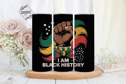 Black History Month 20oz Tumbler Wrap Sublimation sassyprint 