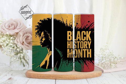 Black History Month 20oz Tumbler Wrap Sublimation sassyprint 