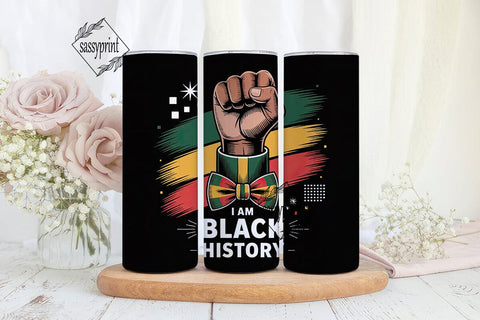 Black History Month 20oz Tumbler Wrap Sublimation sassyprint 