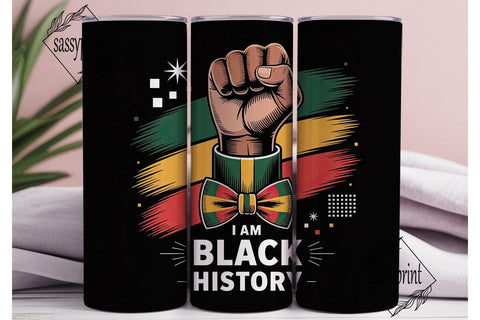 Black History Month 20oz Tumbler Wrap Sublimation sassyprint 