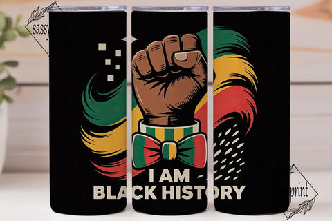Black History Month 20oz Tumbler Wrap Sublimation sassyprint 