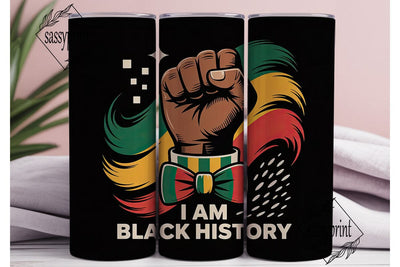Black History Month 20oz Tumbler Wrap Sublimation sassyprint 