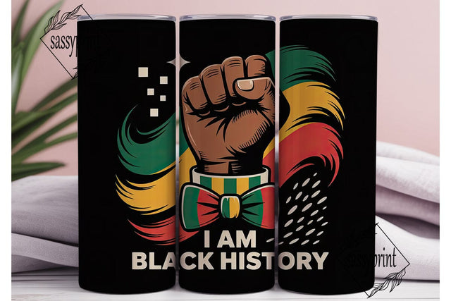 Black History Month 20oz Tumbler Wrap Sublimation sassyprint 