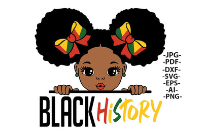 Black History Month Afro Girl Clipart with Heart Vector | African American Pride SVG PNG JPG PDF EPS AI DXF SVG 1uniqueminute 