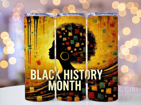 Black History Month BLM 20oz Tumbler Wrap, African American Pride, Social Justice Gift, Civil Rights Movement, Inspirational Sublimation Design Sublimation SvggirlplusArt 