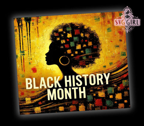 Black History Month BLM 20oz Tumbler Wrap, African American Pride, Social Justice Gift, Civil Rights Movement, Inspirational Sublimation Design Sublimation SvggirlplusArt 