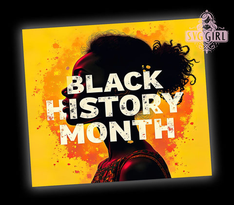 Black History Month BLM 20oz Tumbler Wrap, African American Pride, Social Justice Gift, Civil Rights Movement, Inspirational Sublimation Design Sublimation SvggirlplusArt 