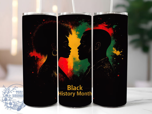 Black History Month Celebration Heritage Tumbler Wrap, African American Heritage Tumbler, Black History Month Cup, Black Heritage Drinkware, 20Oz Tumbler Wrap, Sublimation Tumbler Design Sublimation ToriDesigns 