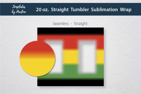 Black History Month Ombre Seamless Photo Tumbler Wrap Sublimation Templates by Pauline 