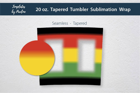 Black History Month Ombre Seamless Photo Tumbler Wrap Sublimation Templates by Pauline 