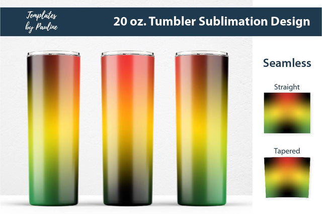 Black History Month Ombre Seamless Sublimation Tumbler Wrap Sublimation Templates by Pauline 