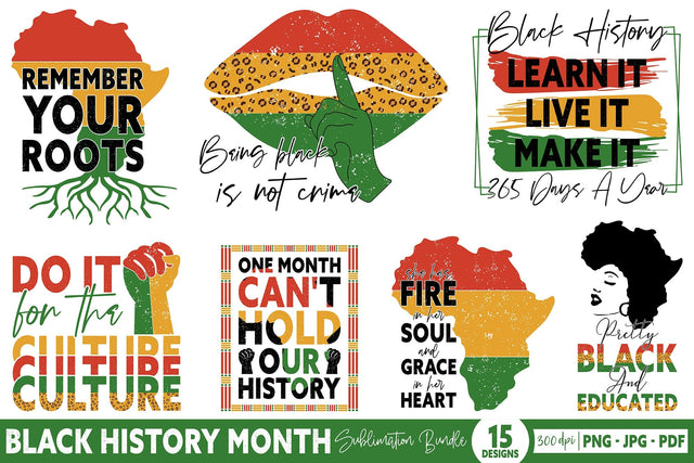 Black History Month Sublimation Bundle Sublimation CraftLabSVG 