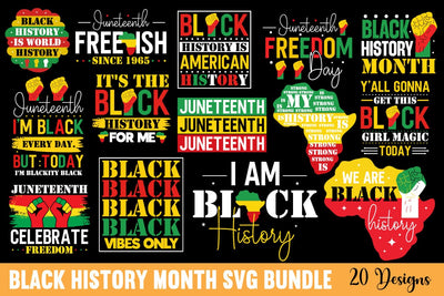 Black History Month SVG Bundle, Black ,SVGs,Quotes and Sayings,Food & Drink,On Sale, Print & Cut SVG designmaster24 