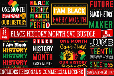 Black History Month SVG Bundle,Black History Month T-Shirt Design, black lives matter t-shirt bundles,greatest black history month bundles,Juneteenth SVG BUndle SVG BlackCatsMedia 