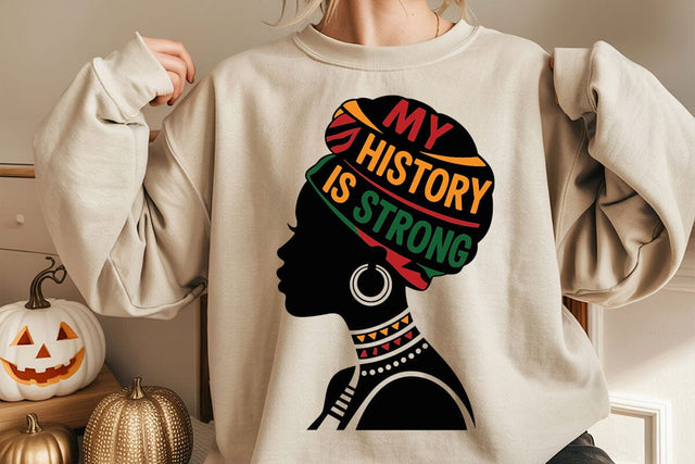 Black History Month Svg, My History Is Strong Svg, Black History Svg, African Woman Svg, Juneteenth Svg, Black Pride Svg, Black Lives Matter SVG DesignDestine 