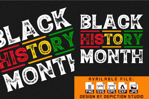 Black History Month T-Shirt, Pride Month Shirt, Black History Month Typography Shirt Print Template Sketch DESIGN Depiction Studio 
