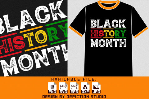 Black History Month T-Shirt, Pride Month Shirt, Black History Month Typography Shirt Print Template Sketch DESIGN Depiction Studio 