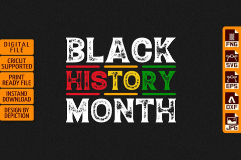 Black History Month T-Shirt, Pride Month Shirt, Black History Month Typography Shirt Print Template Sketch DESIGN Depiction Studio 