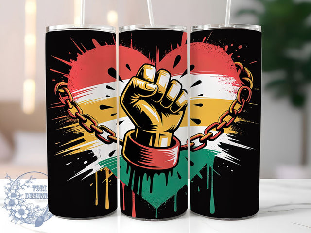 Black History Month Tumbler, African American Pride Wrap, Cultural Heritage Cup, 20oz Sublimation Wrap, Afrocentric Empowerment Tumbler, Strong Black Identity Cup, Inspirational Heritage Wrap Sublimation ToriDesigns 