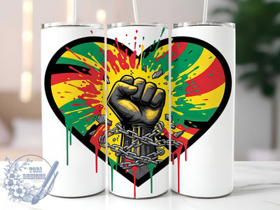 Black History Month Tumbler, African American Pride Wrap, Cultural Heritage Cup, 20oz Sublimation Wrap, Afrocentric Empowerment Tumbler, Strong Black Identity Cup, Inspirational Heritage Wrap Sublimation ToriDesigns 