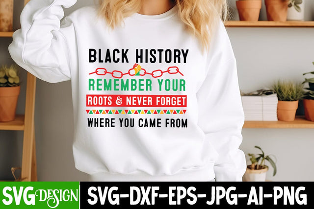 Black history remember your roots & Never Forget Where You Came From SVG Design SVG BlackCatsMedia 