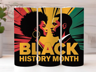 Black History Unity Tumbler, Black Woman and Man Wrap, African American Pride Cup, 20oz Sublimation Wrap, Cultural Heritage Tumbler, Afrocentric Empowerment Cup, Strong Black Identity Wrap Sublimation Lara' s Designs 