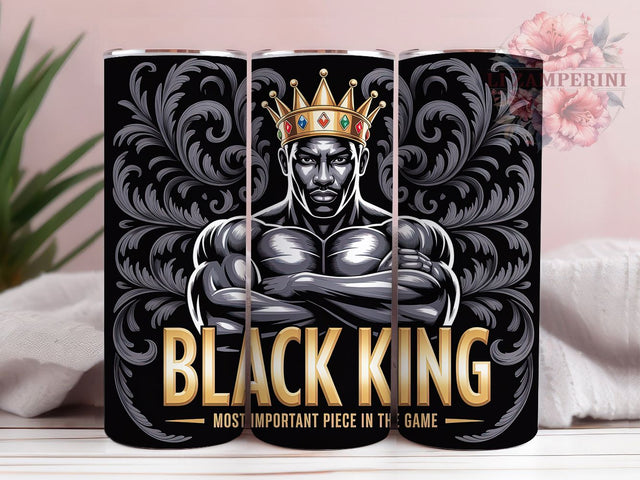 Black King Empowerment Tumbler, Chess Piece, Empowerment Theme, Strong Leader, Cultural Pride, 20Oz Tumbler, Sublimation Wrap Sublimation Li Zamperini 