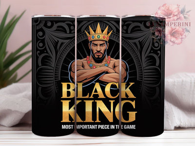 Black King Empowerment Tumbler, Chess Piece, Empowerment Theme, Strong Leader, Cultural Pride, 20Oz Tumbler, Sublimation Wrap Sublimation Li Zamperini 