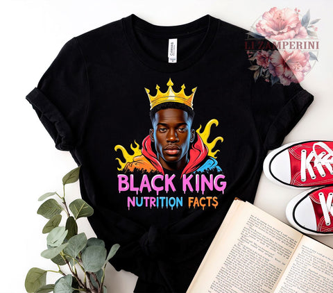 Black King, Nutrition Facts, Empowering PNG, African American Art, Digital Download, Sublimation Design, Black History, Cultural Empowerment Sublimation Li Zamperini 