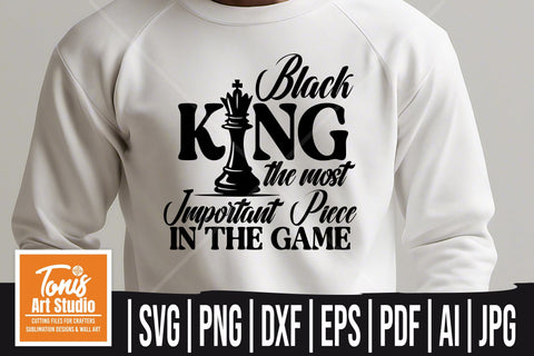 Black King SVG, Fathers Day Svg, Juneteenth Svg, Png, Black Man Svg, Most Important Piece, African American, Cricut, Silhouette Cut Files SVG TonisArtStudio 