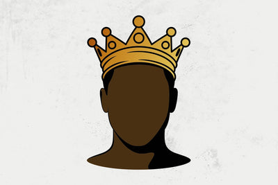 Black King with Crown SVG: Melanin Man Silhouette SVG DesignDestine 