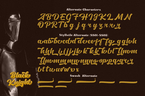 Black Knight / Layered Typeface Font Javapep 