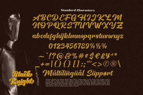 Black Knight / Layered Typeface Font Javapep 