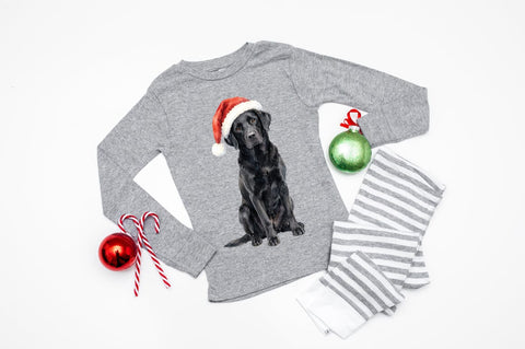 Black Lab Christmas PNG, Labrador PNG Sublimation Pickled Thistle Creative 
