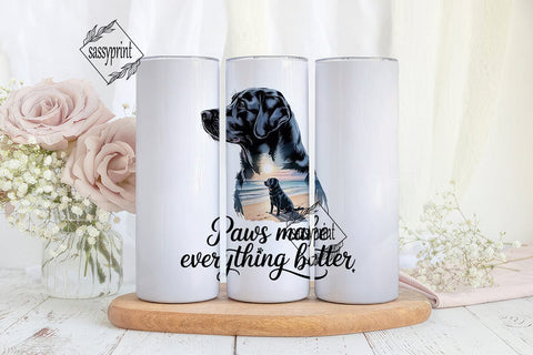 Black Lab Tumbler Design Sublimation sassyprint 