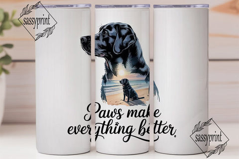Black Lab Tumbler Design Sublimation sassyprint 