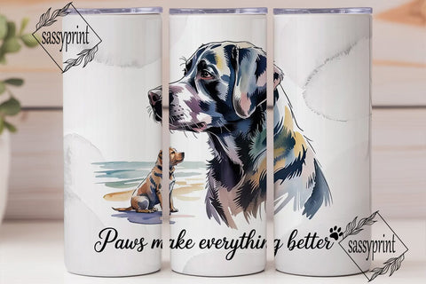 Black Lab Tumbler Design Sublimation sassyprint 