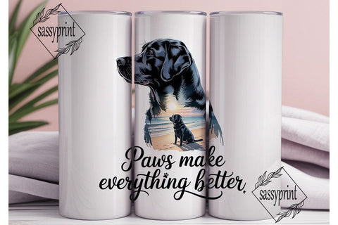 Black Lab Tumbler Design Sublimation sassyprint 